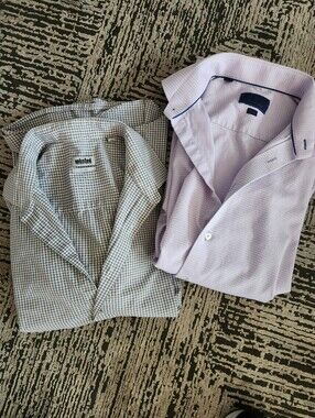 Men Long Sleeve Shirts Size 17 -17.5 32-33